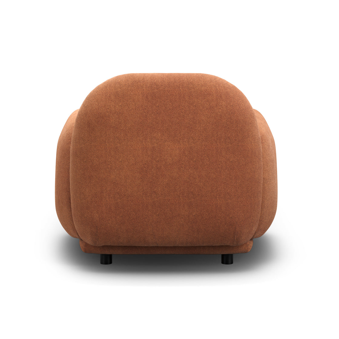 Hagu Rust Orange Chenille Accent Armchair
